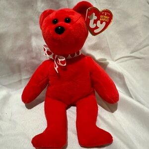 Ty Beanie Babies Red Teddy Bear